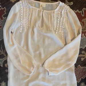 Cream sheer blouse
